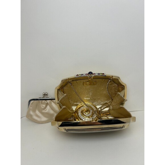 Vintage Judith Leiber Convertible Minaudiere with Crystal and Gemstone Clasp - Picture 8 of 10